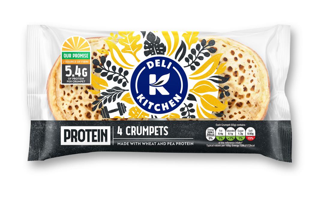 Deli Kitchen 4 High Protein Crumpets in Packaging