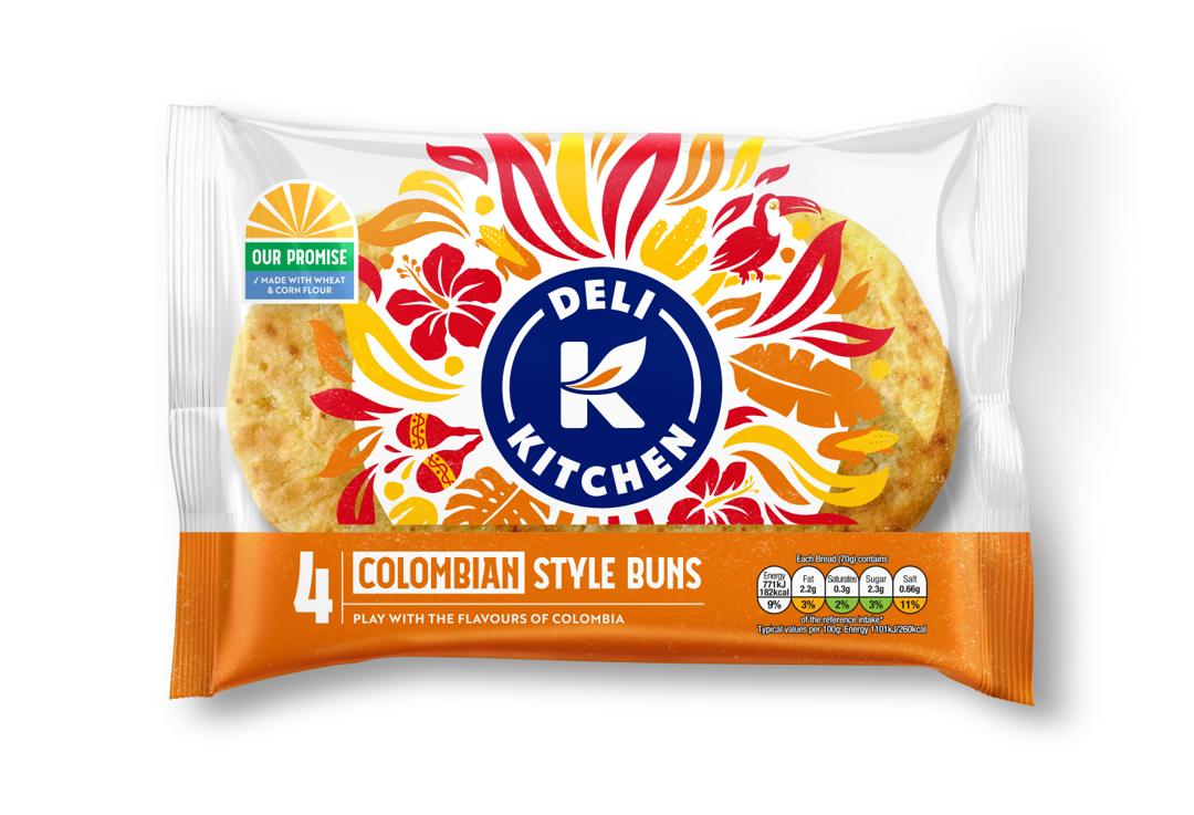 Deli Kitchen 4 Columbian Buns - White Background